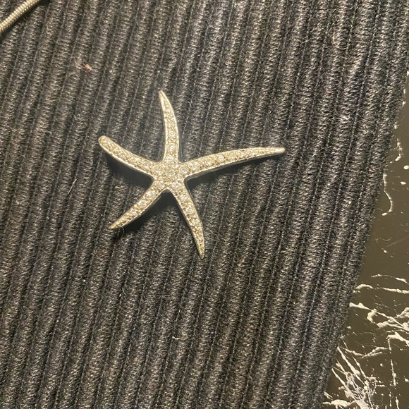 Silver CZ Starfish Necklace - Picture 3 of 4